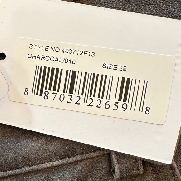 NWT - T by Alexander Wang Gray Stretch Distressed 100% Lamb Leather Pants -Sz 29 - Picture 13 of 16